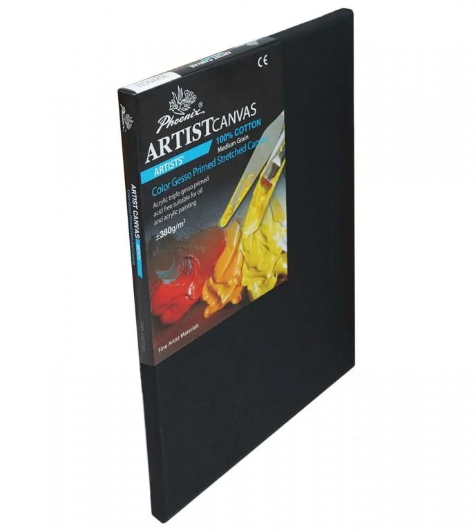 Čierne bavlnené plátno Phoenix na ráme (rôzne rozmery)