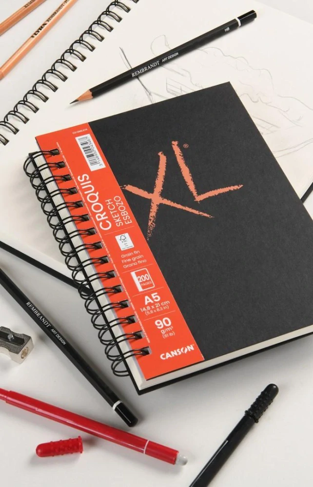 Skicár A5 CANSON XL Croquis Sketch, krúžková väzba, 90g/m2, 200 listov