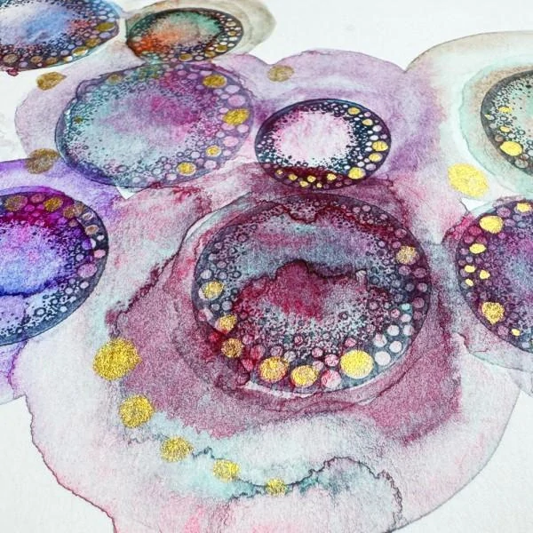 Sada 5 akvarelových farieb Gansai Tambi Granulating Colours