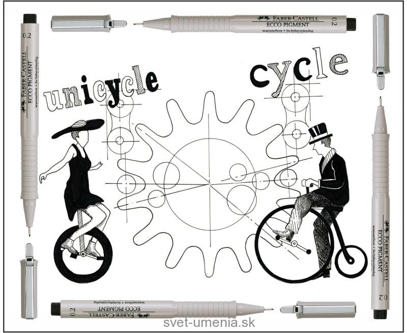 Sada 8ks Ecco pigment popisovačov Faber-Castell