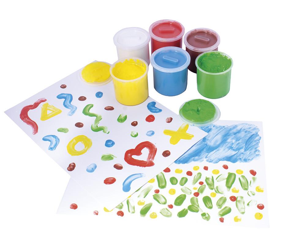 Prstové farby JOVI, 125ml (10 rôznych odtieňov)