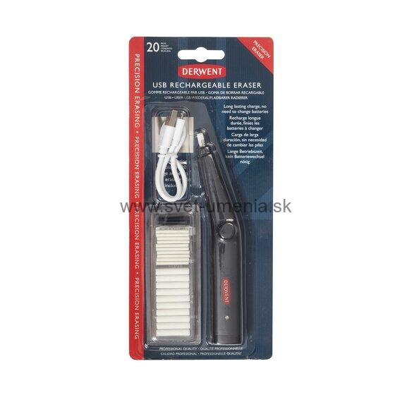 Gumovacie pero DERWENT na dobíjanie s USB konektorom