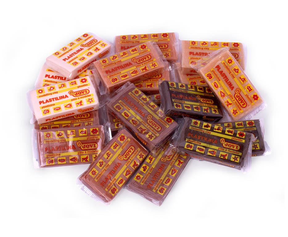 Plastelína JOVI - farby pleti, 6 farieb - 18x50g