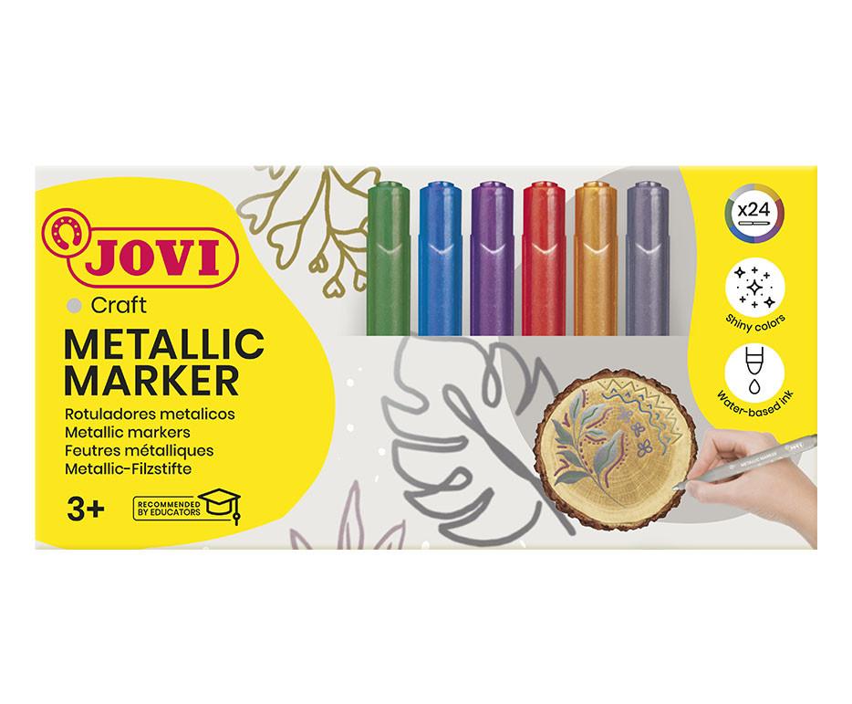 Metalické fixky JOVI - 6 farieb - 24ks
