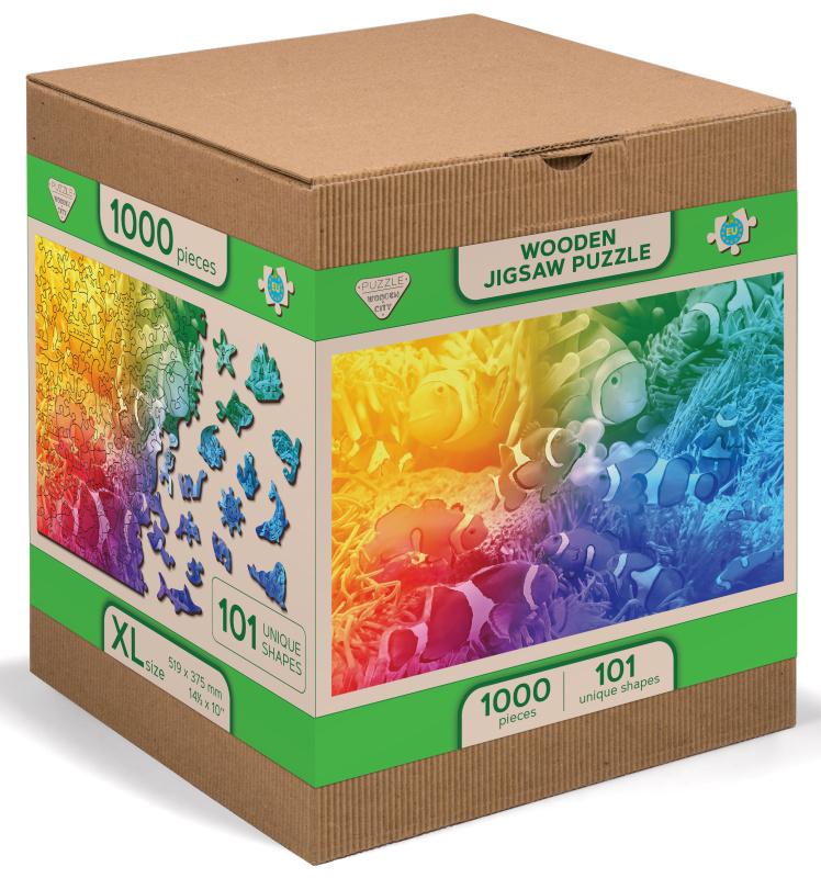 Drevené puzzle - ryby, 1010 dielov