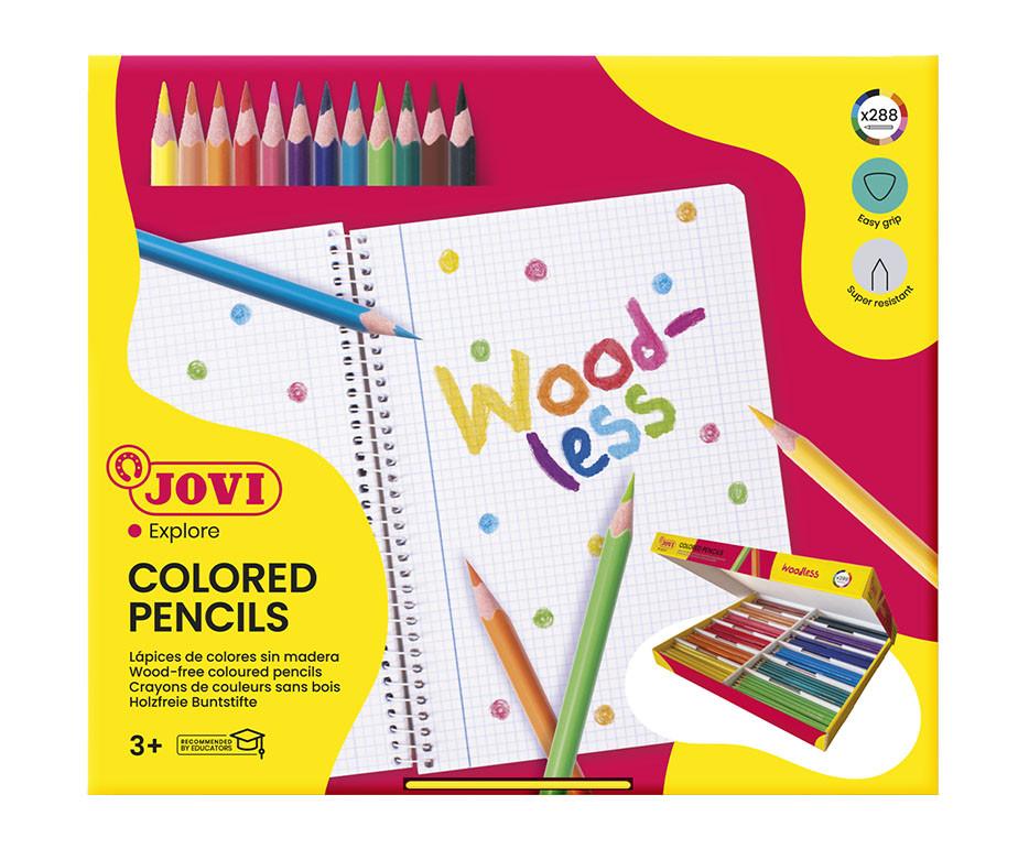 Bezdrevné pastelky JOVI pre deti, 12 farieb - 288ks