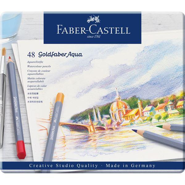 Pastelky Goldfaber Aqua set-plech 48 farebné