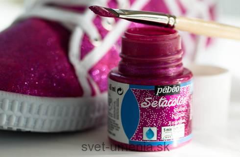 Farby na textil Pebeo Setacolor Light Glitter, 45 ml