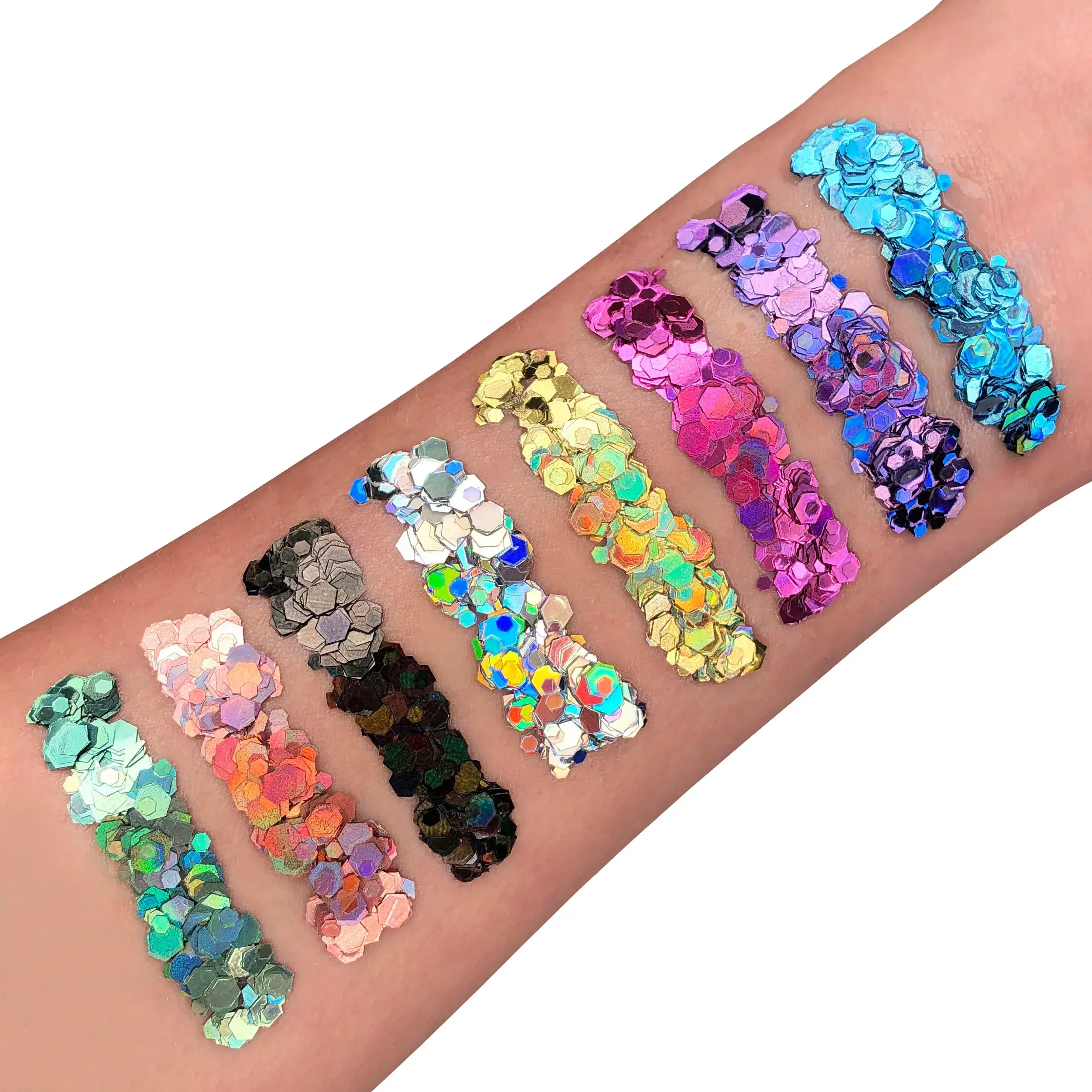 Glitrové holografické gély Holographic Chunky Glitter Gels PaintGlow, 12ml