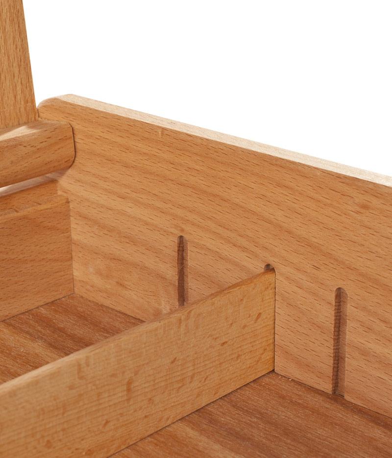 Maliarsky  drevený bukový kufrík Mabef M112 na farby s paletou, 27x41cm 