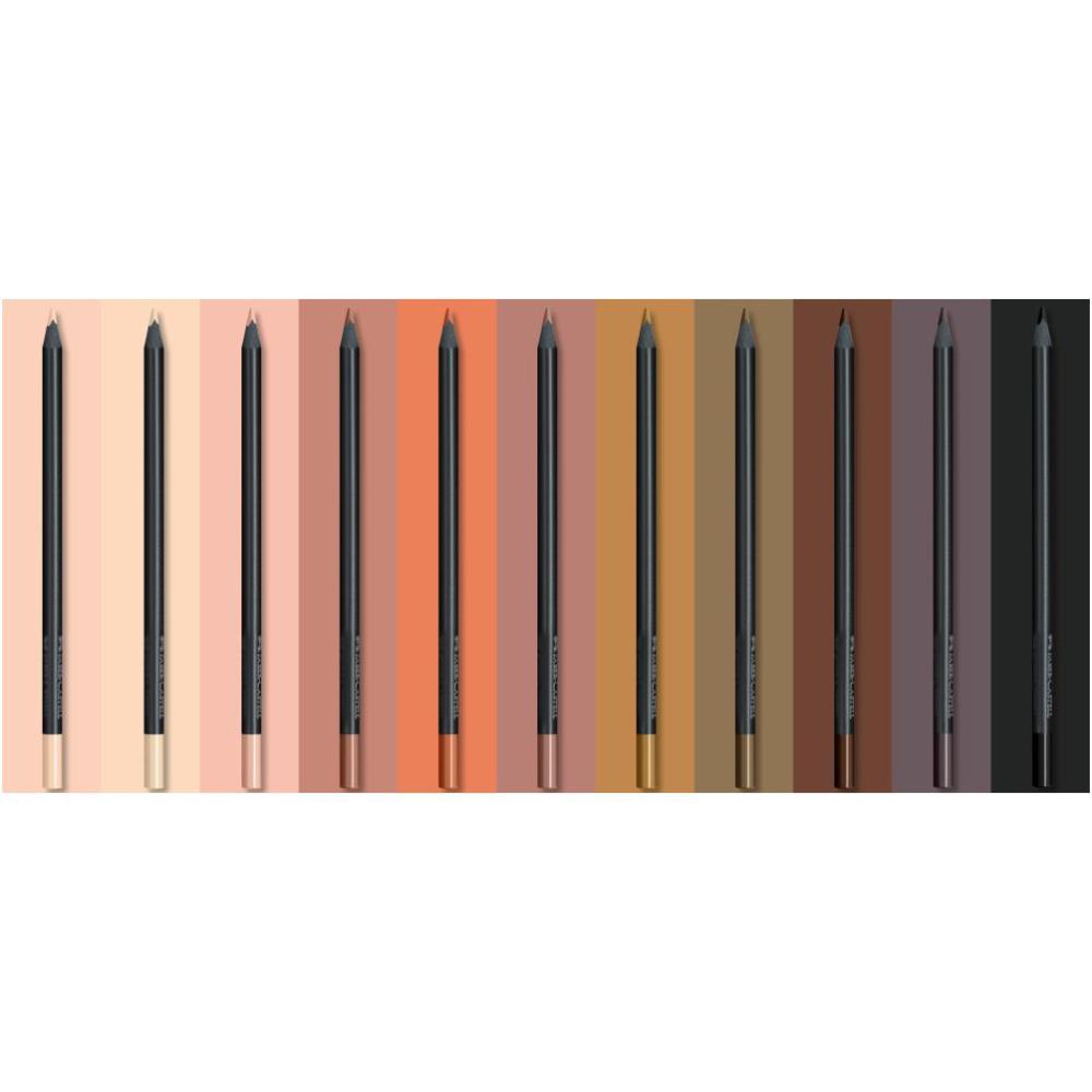 Pastelky Black Edition set 12 farebné skin tones