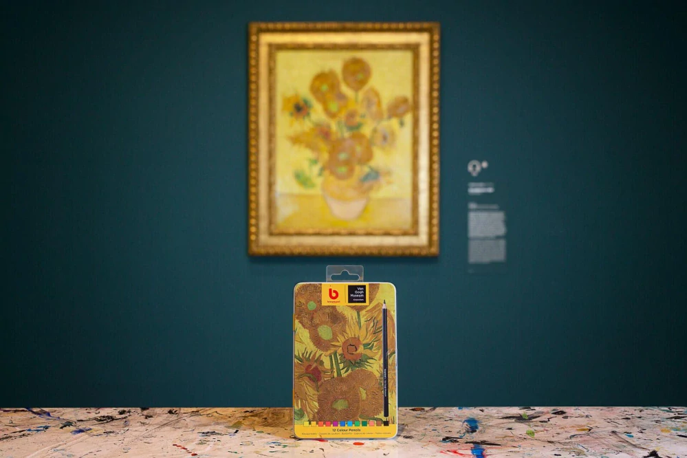 Sada 12 farebných ceruziek Bruynzeel Van Gogh Museum Sunflowers