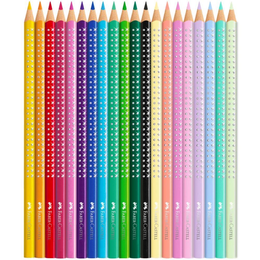 Pastelky Sparkle, darčekový set 20 farebnýPastelky Sparkle, darčekový set 20 farebný plech motýľ