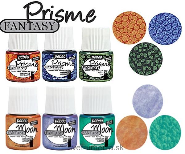 Farby Pebeo Fantasy Moon na rôzne povrchy, 45 ml, 18 rôznych odtieňov