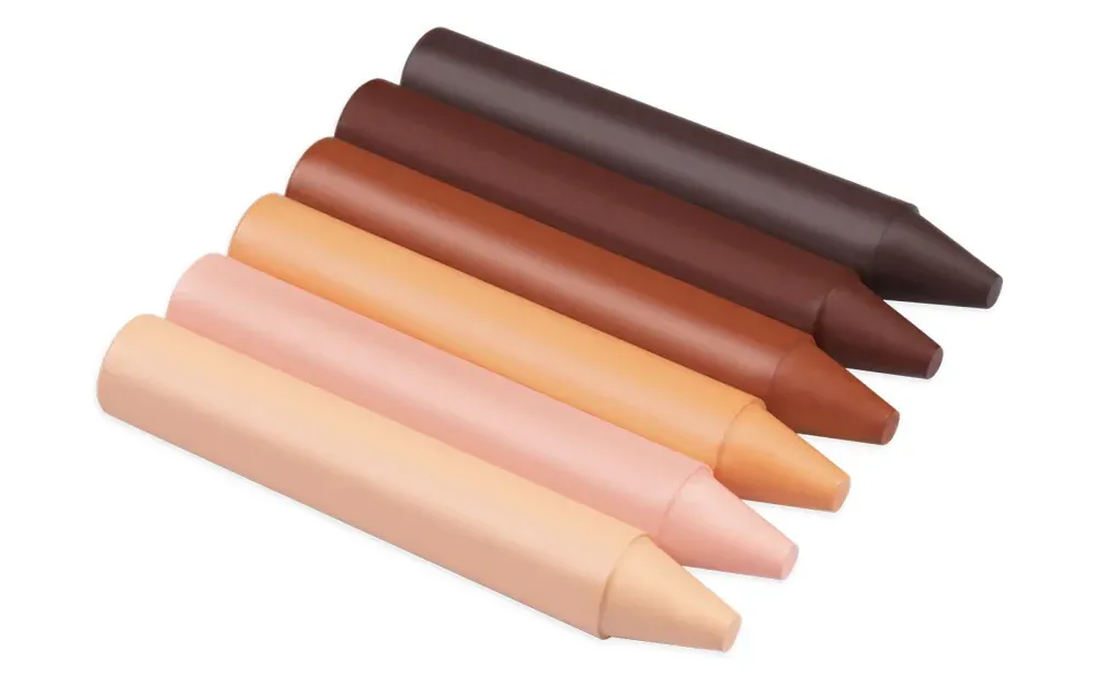 Okrúhle voskovky JOVI - telové + strúhadlo, 12 farieb - 60ks