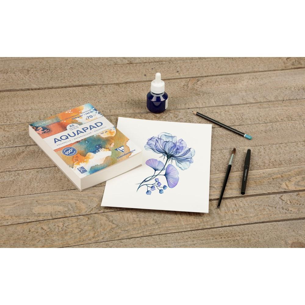 Skicár A6 Goldline na akvarel CLAIREFONTAINE, lepená väzba, 300g/m2, 50 listov