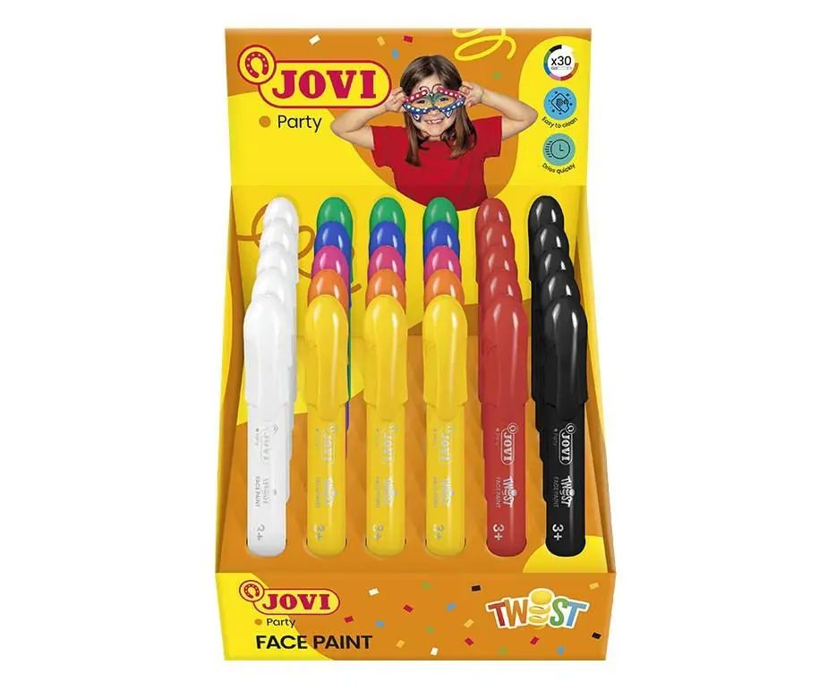 Farby na tvár v tyčinke JOVI Twist, 30ks