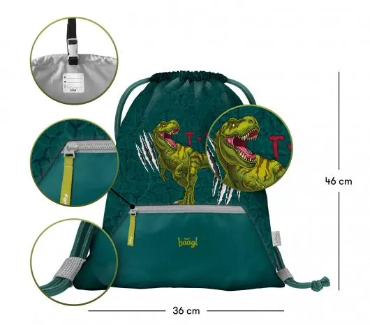 Školská sada batoh, peračník, vrecko - Airy T-REX