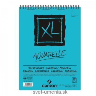 Skicár A4 CANSON XL Aquarelle, krúžková väzba, 300g/m2, 30 listov