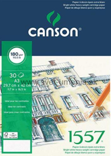 Skicár A5 CANSON 1557®, lepená väzba, 80g/m2, 30 listov