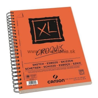 Skicár A4 CANSON XL Croquis, krúžková väzba, 90g/m2, 20 listov
