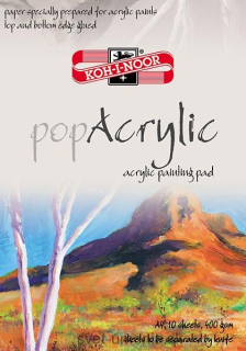Skicár A3 popAcrylic na akryl KOH-I-NOOR, lepená väzba, 400g/m2, 10listov