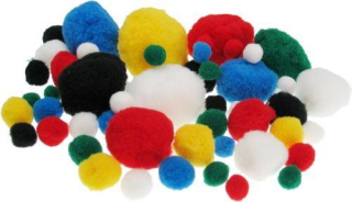 MEYCO Mix farieb pom poms 20mm, 30ks