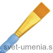 Ploché štetce Crafter´s Choice (WASH), syntetické zlaté štetiny, krátka rukoväť