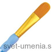 Ploché štetce Crafter´s Choice (OVAL WASH), syntetické zlaté štetiny, krátka rukoväť