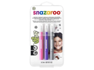 Štetce naplnené farbou na tvár Snazaroo - fantázia, 3ks
