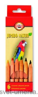 Sada 6 pasteliek JUMBO NATUR KOH-I-NOOR