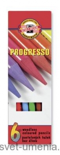 Sada 6 pasteliek v laku PROGRESSO KOH-I-NOOR