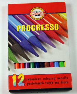 Sada 12 pasteliek v laku PROGRESSO KOH-I-NOOR