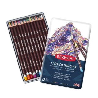 Sada 12 umeleckých farebných ceruziek COLOURSOFT DERWENT