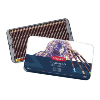 Sada 36 umeleckých farebných ceruziek COLOURSOFT DERWENT