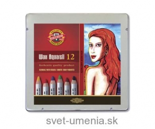 Sada 12 akvarelových voskových pasteliek KOH-I-NOOR v kovovom obale