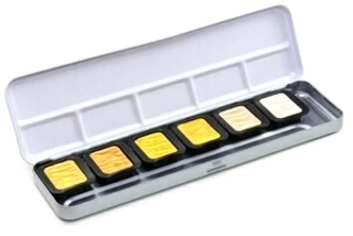 Sada 6 akvarelových farieb FINETEC - Pearl Classic