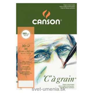 Skicár A4 CANSON "C" à grain, krúžková väzba, 180g/m2, 30 listov