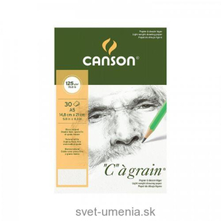 Skicár A5 CANSON "C" à grain, krúžková väzba, 125g/m2, 30 listov