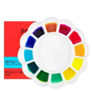 Porcelánová paleta guľatá 12 jamiek priemer 20cm