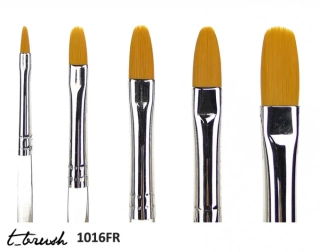 Ploché oválne štetce t_brush, syntetické zlaté štetiny, krátka rukoväť