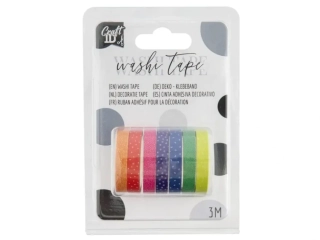 Dekoračná páska washi, 3m, 7ks