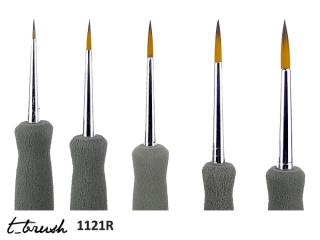 Okrúhle štetce t_brush, syntetické zlaté štetiny, krátka rukoväť