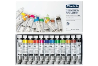 Sada 12 x 20ml gvašových farieb DESIGNERs SCHMINCKE