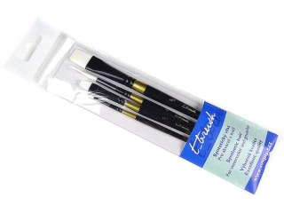 Sada 4 štetcov t_brush na olej, akryl, tempera ACADEMY s krátkou rukoväťou