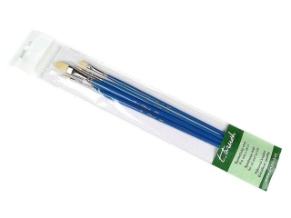 Sada 4 štetcov t_brush na olej, akryl, tempera ACADEMY s dlhou rukoväťou