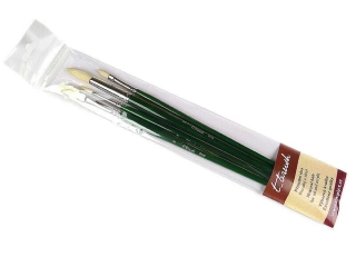 Sada 4 štetcov t_brush na olej, akryl, tempera ACADEMY s dlhou rukoväťou