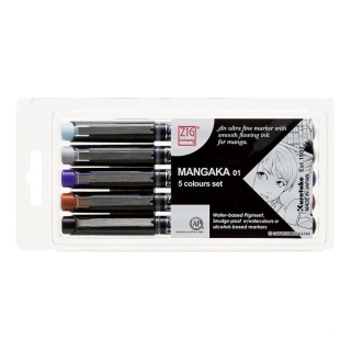 Sada 5 umeleckých fixiek MANGAKA ZIG KURETAKE