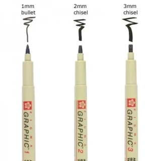 Sada 3 fixiek Pigma Micron