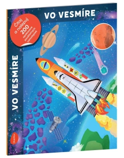 Čítaj a nalepuj – VO VESMÍRE, kniha so samolepkami